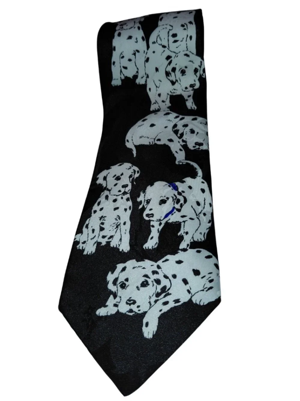 Addiction Dalmatian Puppy Print Necktie